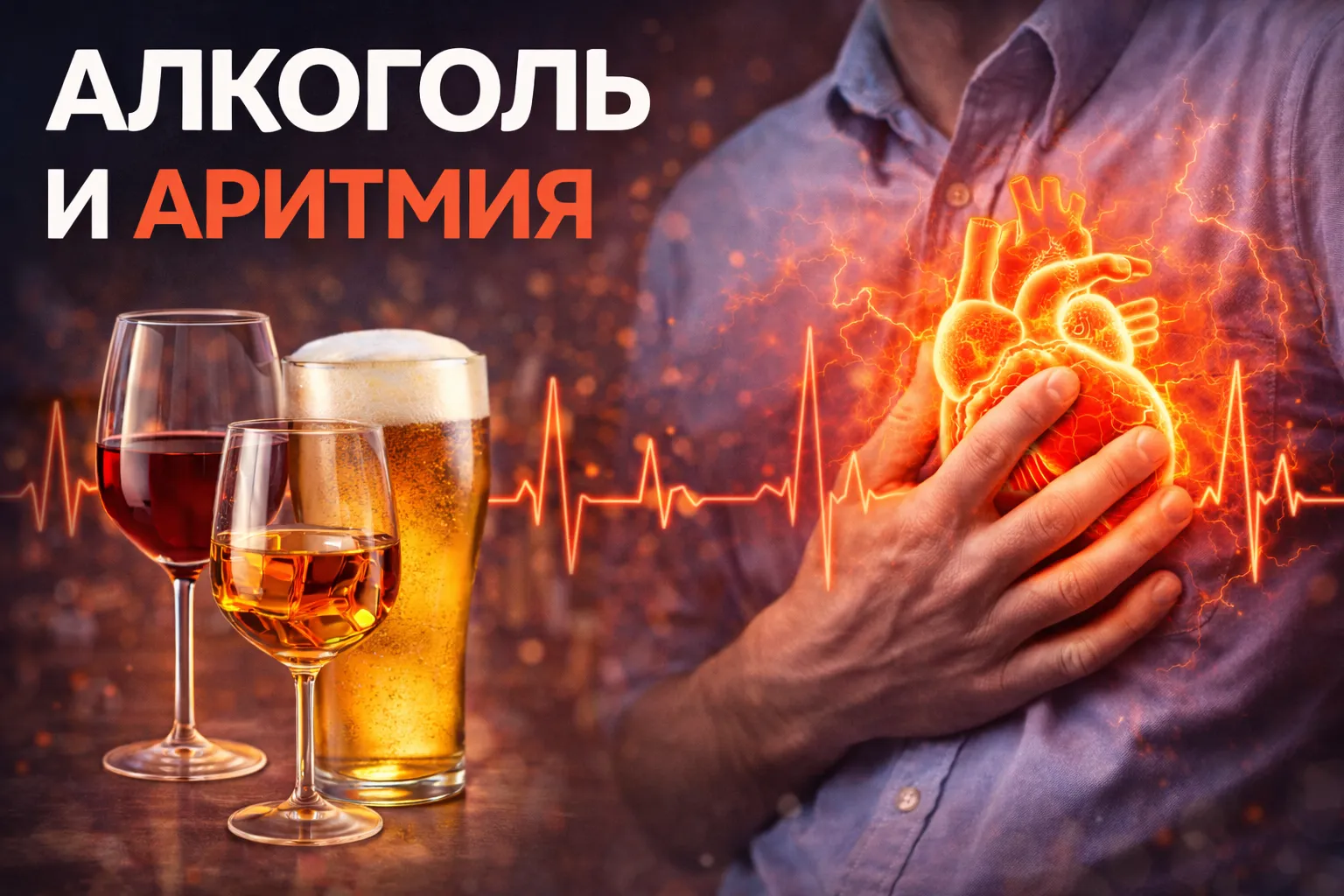 Алкоголь и аритмия: риски для сердца